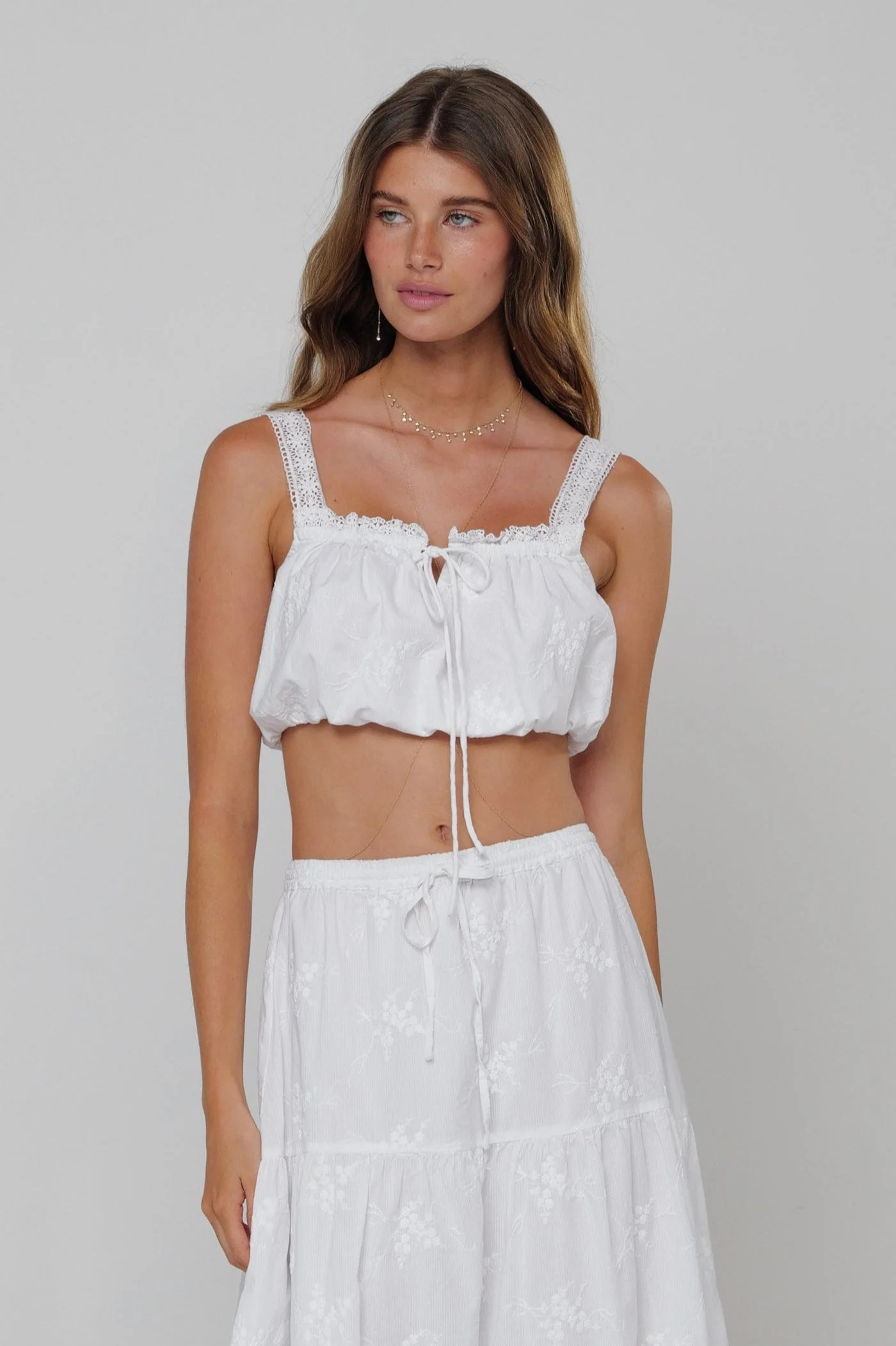 Jo Top in White Embroidered Cotton | RESA / SHOP-RESA.COM