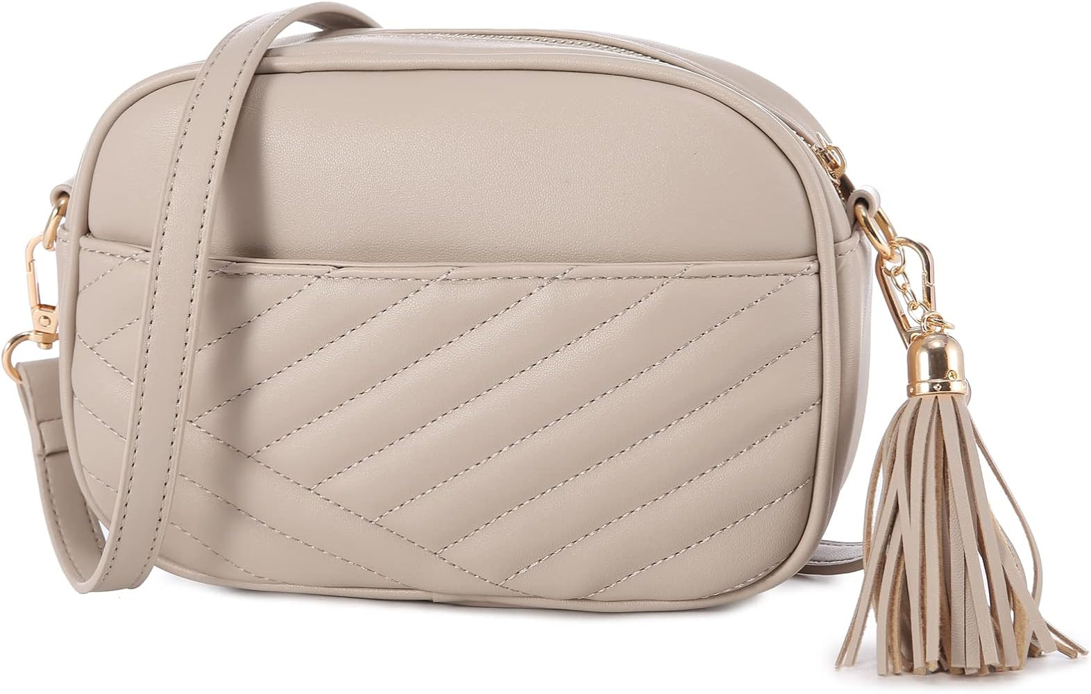 LOVEVOOK Crossbody Bags for Women Trendy Design Lightweight Quilted Shoulder Purse Vegan Leather wit | Amazon (US)