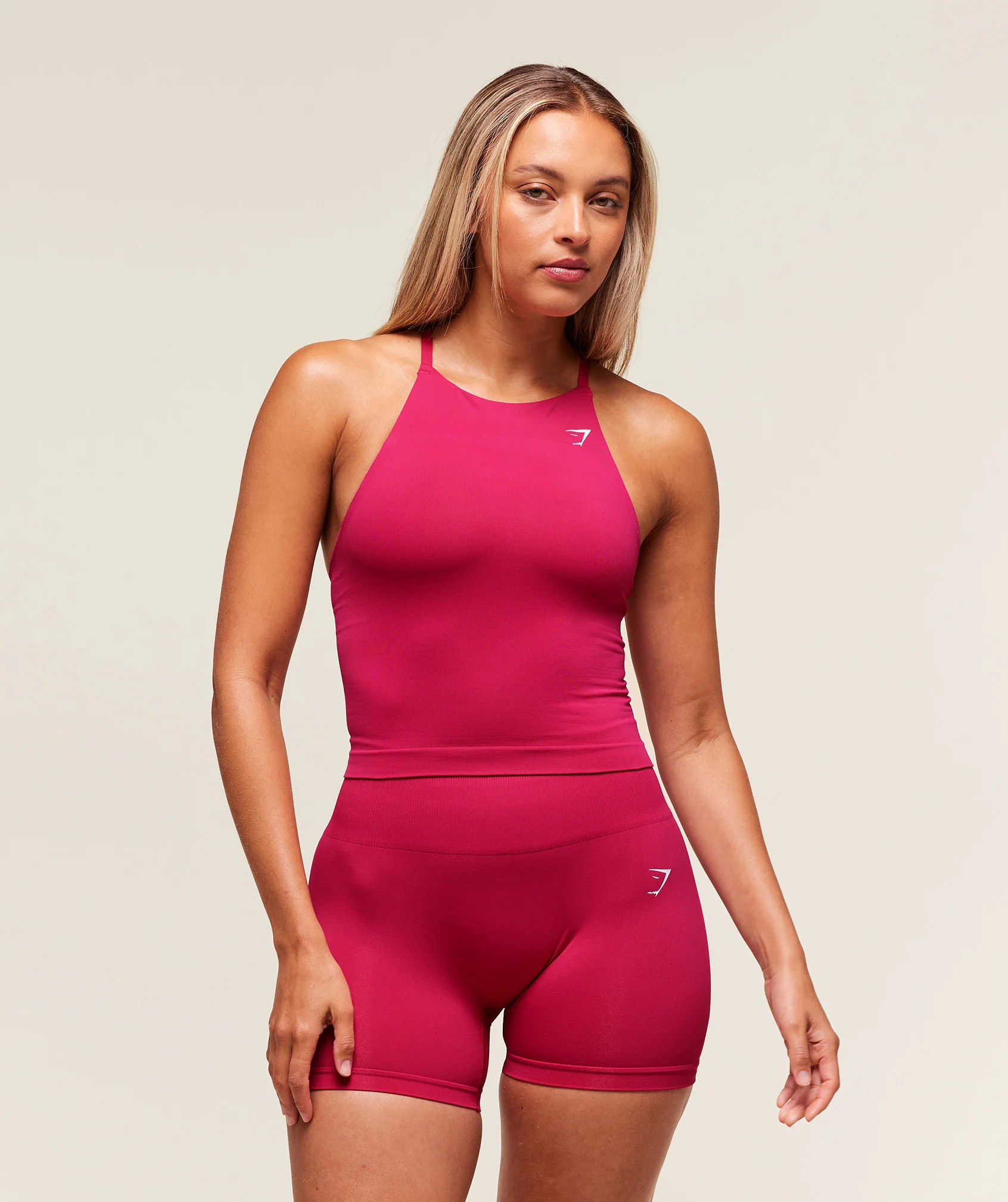 Gymshark Everyday Seamless Tank With Shelf - Build Pink | Gymshark US
