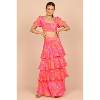 Petal and Pup Addison Crop Top - Pink Tropics L | Target