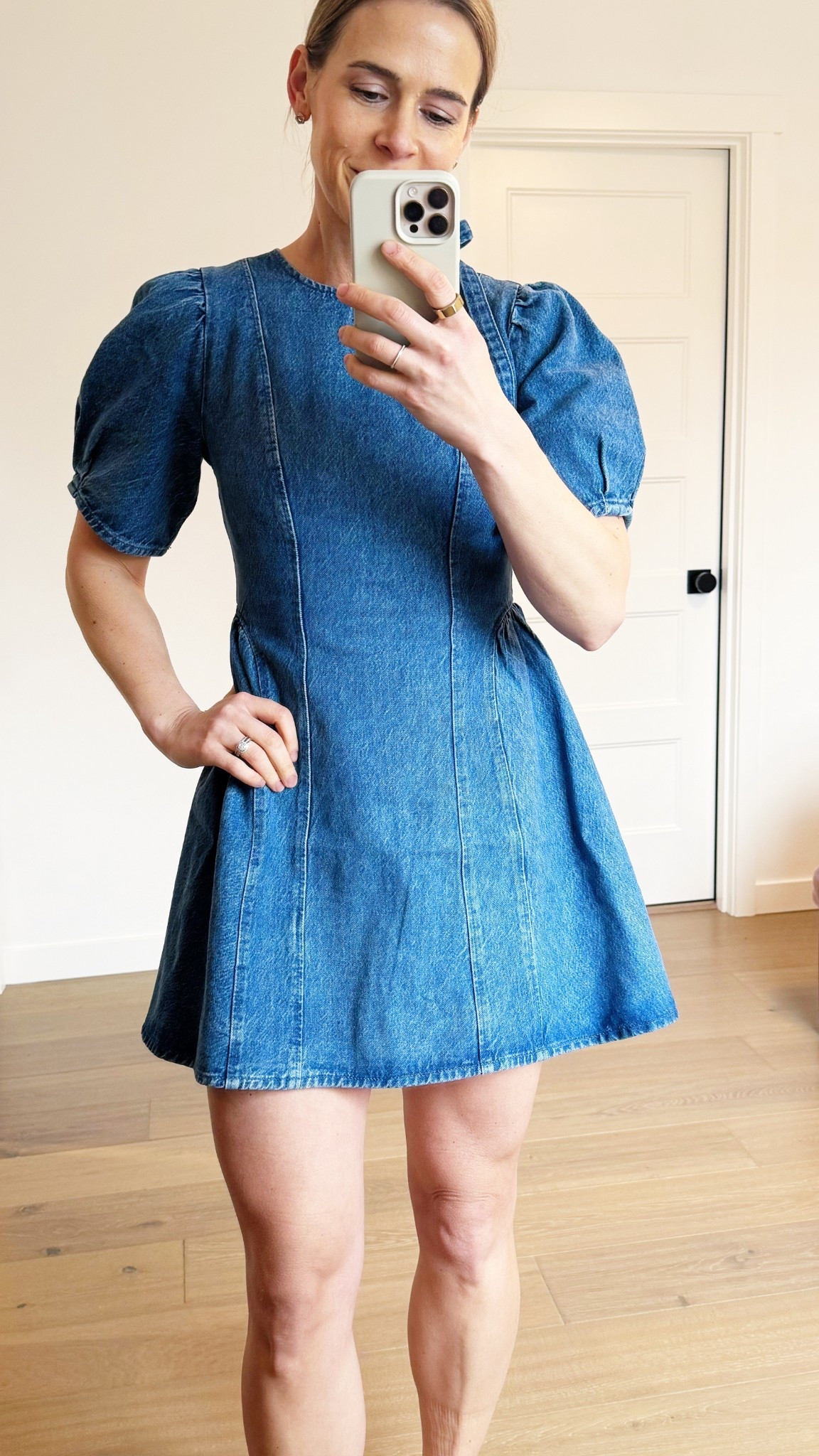 100% cotton denim dress! The back is so cute! 

#LTKSeasonal #LTKootd #LTKmomlife