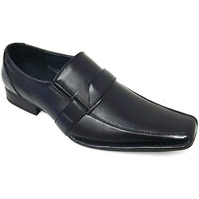 Men's Dress Shoes Fashion Elastic Slip On Buckle Formal Casual Loafers, Black-0.5 | Target