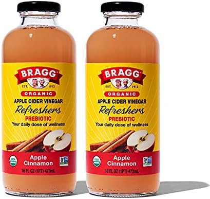 Bragg Organic Apple Cider Vinegar Beverage, Apple Cinnamon - 16oz, 2 Pack | Amazon (US)