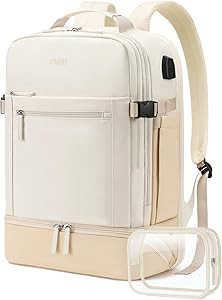 ZOMFELT Travel Backpack for Women, Flight Approved Carry on Backpack with Shoes Compartment & Wet... | Amazon (US)