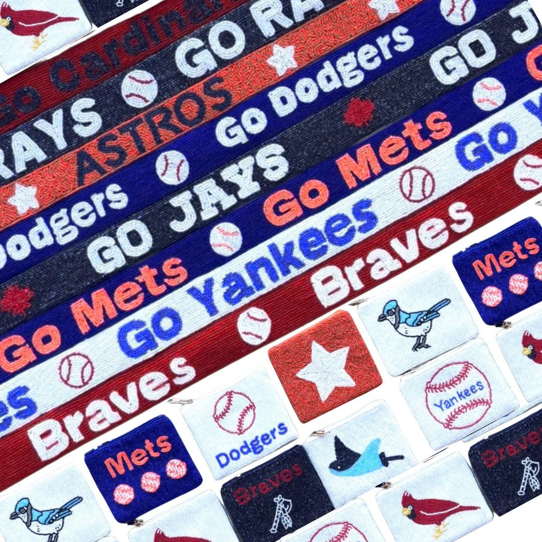 Baseball Purse Strap Beaded Purse Strap Beaded Pouch - Etsy | Etsy (US)