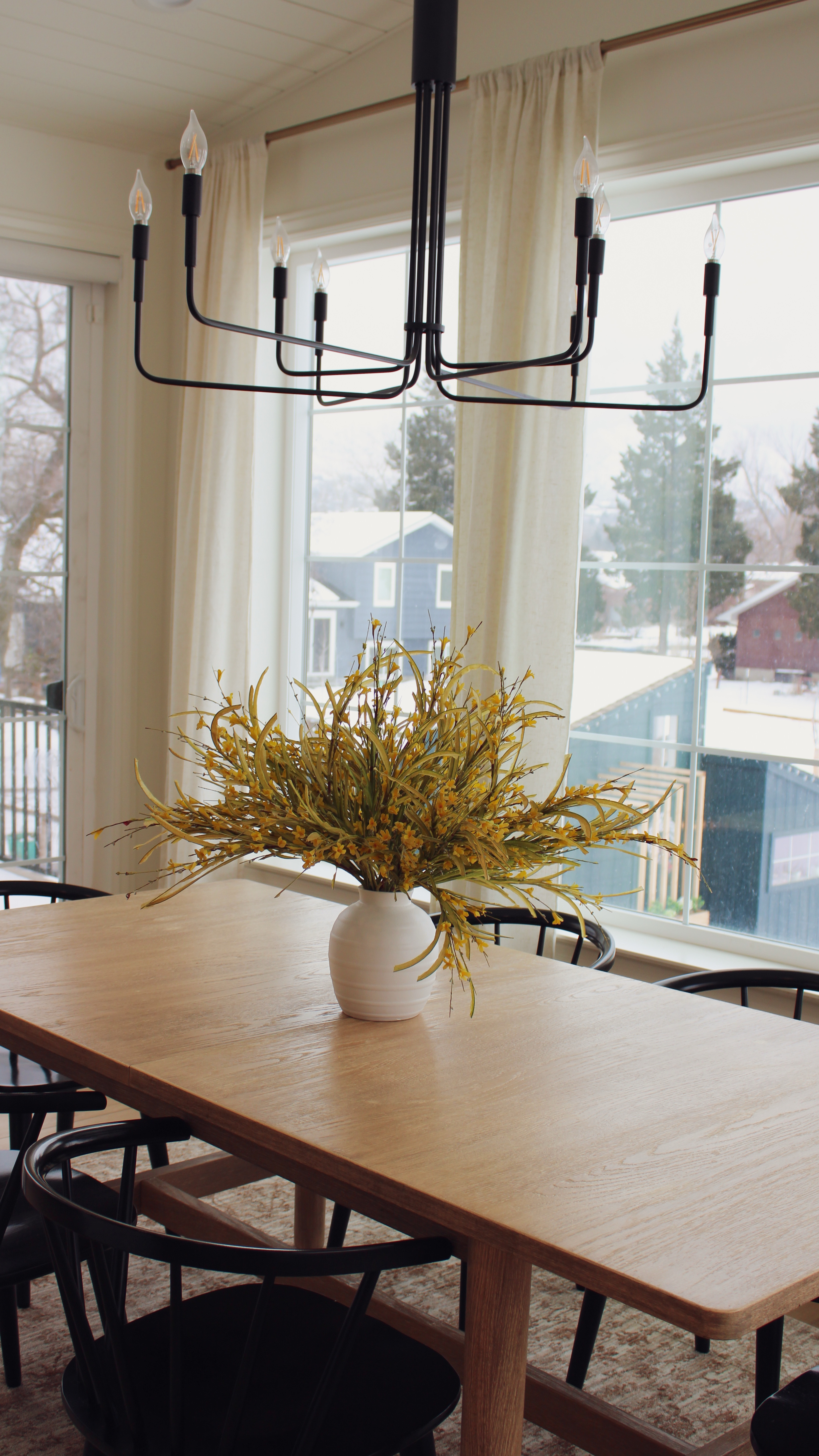 When we updated our dining nook we did get a new table that we love, but I was amazed by the impact of adding curtains and a rug. It made the space feel both finished and cozy. So if you're wanting an easy way to elevate any space add curtains and a rug. These exact curtains are linked on my Amazon storefront! 

🤎Follow for more home decor tips and inspo. 

#homedecor #home #homestyle #housetohome #homesweethome #homeinspo #newbuild #customhome #curtains #rug