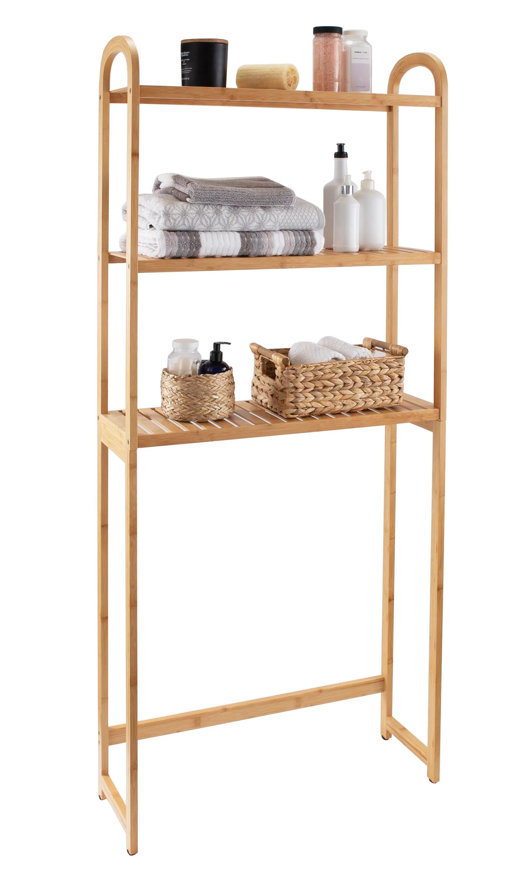 Better Homes & Gardens 3-Shelf over the Toilet Space Saver, Bamboo | Walmart (US)