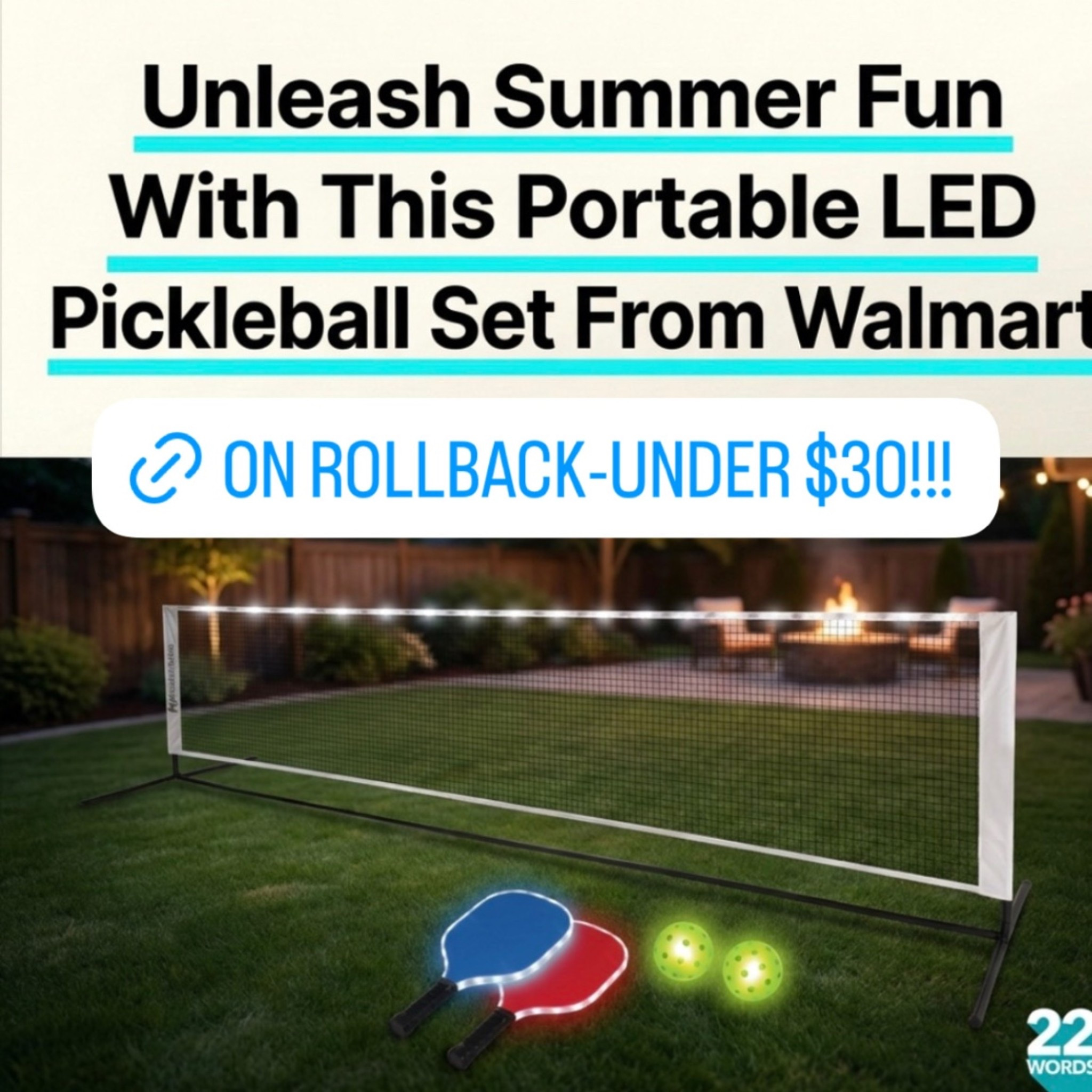 LINK: https://walmrt.us/3Qbslq7

Pickleball set
Outdoor games 
Walmart rollback

#LTKKids #LTKActive #LTKSaleAlert