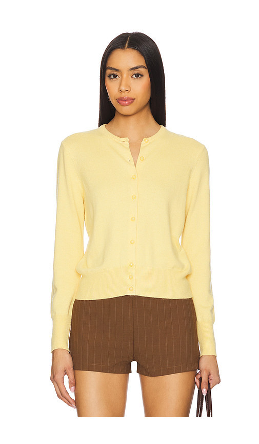 GUIZIO Emelie Cropped Cardigan in Yellow. Size L. Also in XXS, XS, S, M, XL. | Revolve Clothing (Global)