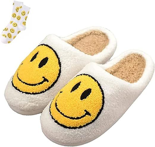 Happy Home Slippers - Smiley Face Slippers - ?Soft Plush Comfy Warm Home Slipper, Couple Style Ca... | Amazon (CA)