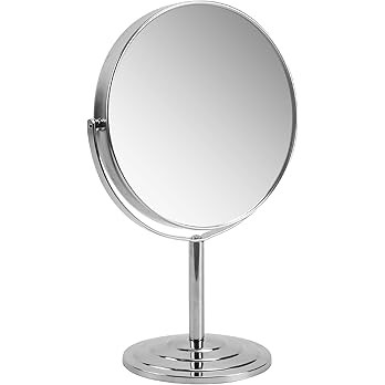 1X 10X Magnifying Makeup Mirror Vanity Mirror for Tabletop, Silver Standing Bathroom Cosmetic Mir... | Amazon (US)