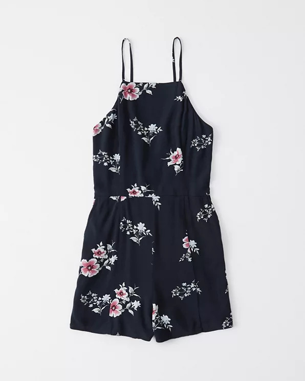 High-Neck Romper | Abercrombie & Fitch (US)