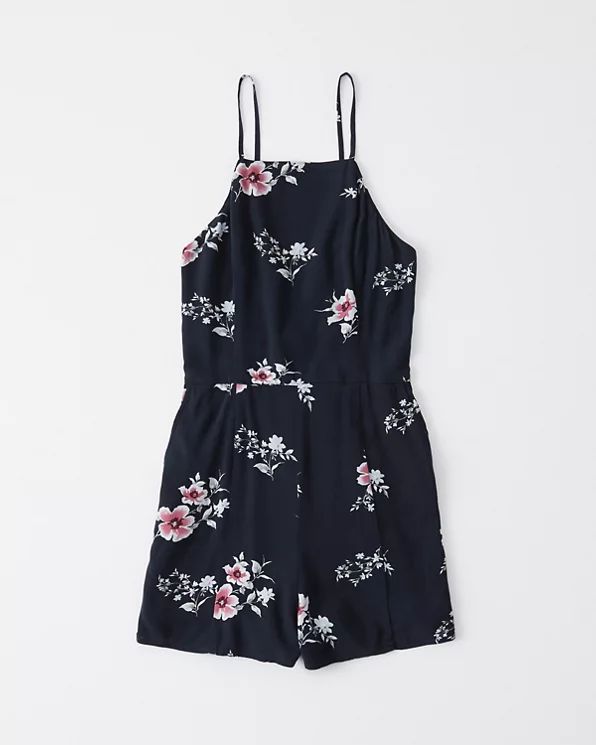 High-Neck Romper | Abercrombie & Fitch (US)