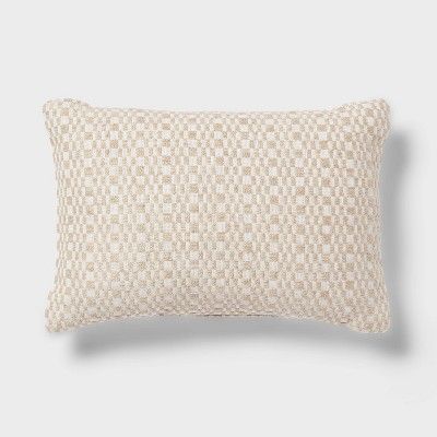 Modern Geo Woven Dec Pillow Oblong Khaki/Ivory - Threshold™ | Target