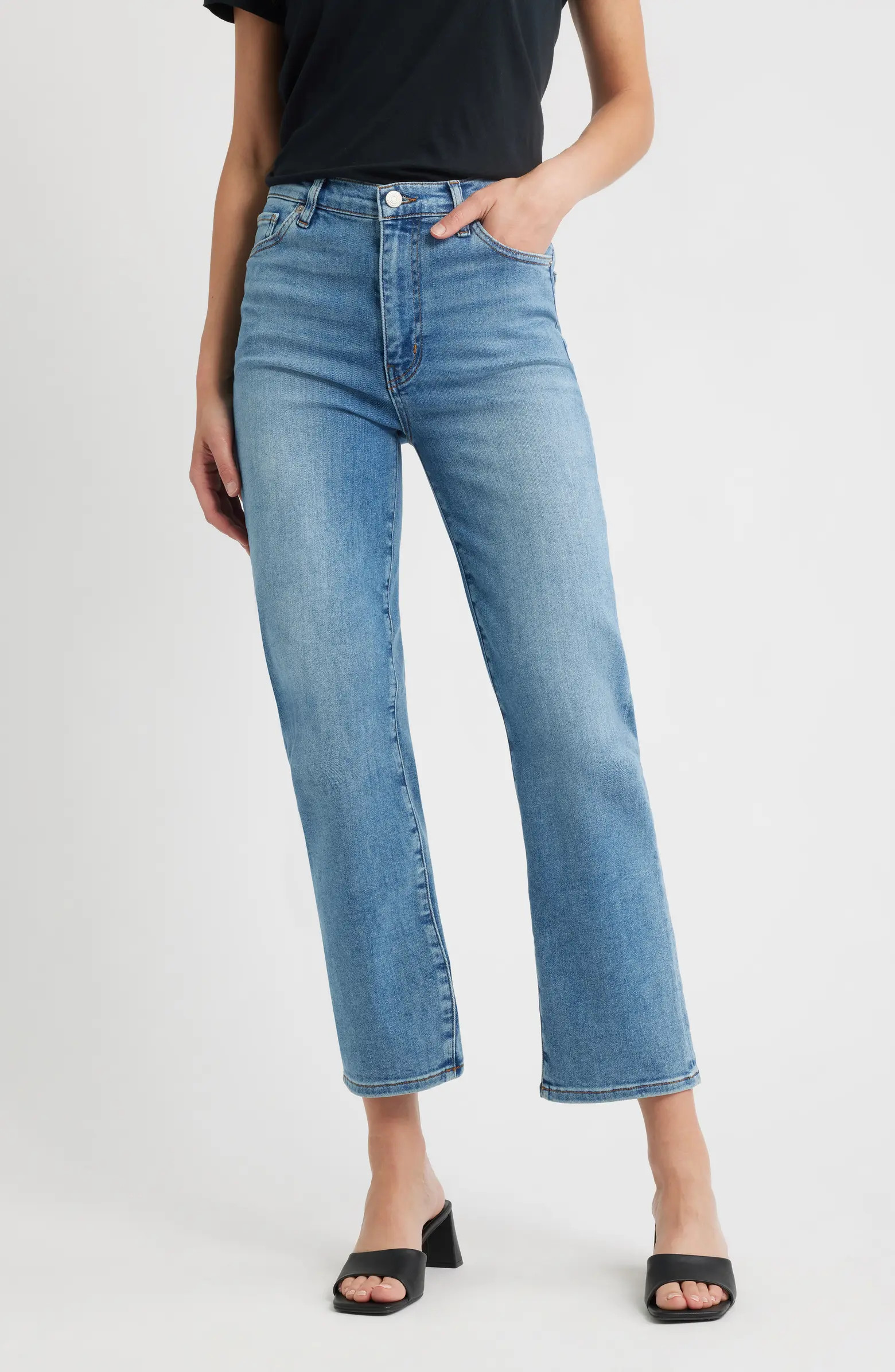 Le Sleek Straight High Waist Straight Leg Jeans | Nordstrom