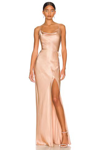 Shona Joy La Lune Bias Cowl Maxi Dress in Desert Rose from Revolve.com | Revolve Clothing (Global)
