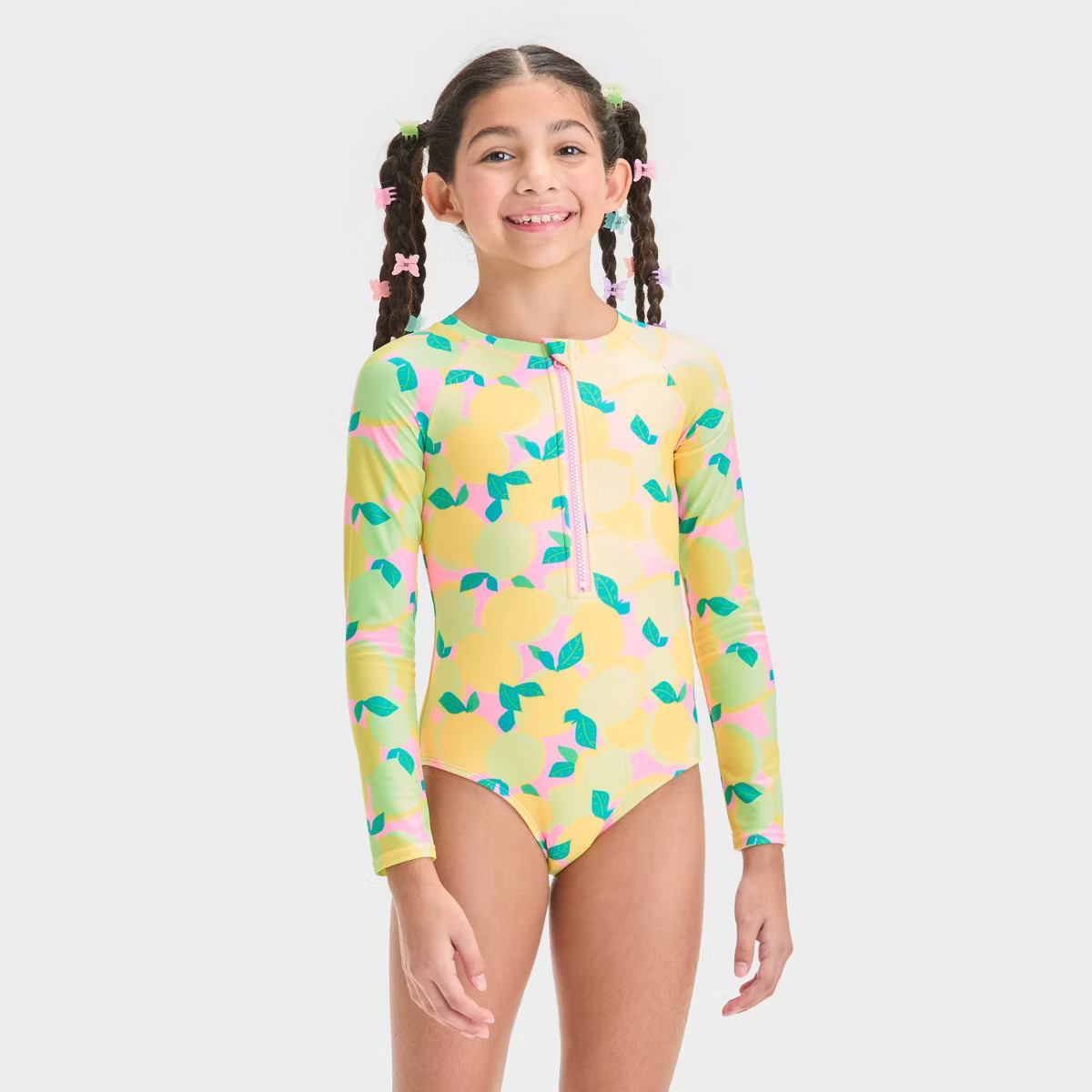 Girls' Lemon Printed One Piece Swimsuit - Cat & Jack™ | Target