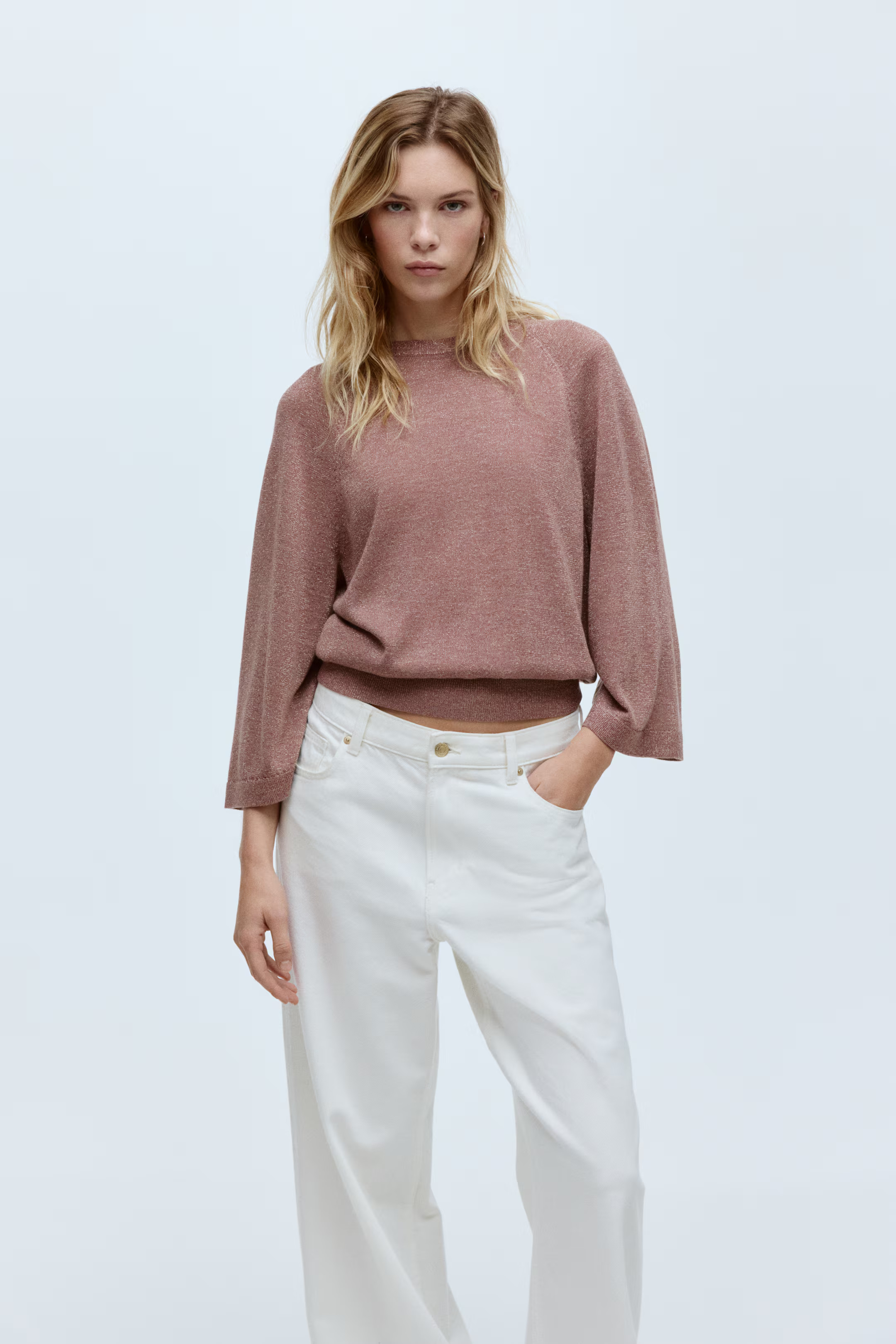 Fijngebreide top met glitters | H&M (DE, AT, CH, NL, FI)