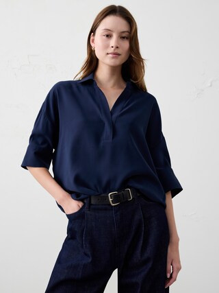 Drapey Oversized Top | Banana Republic Factory