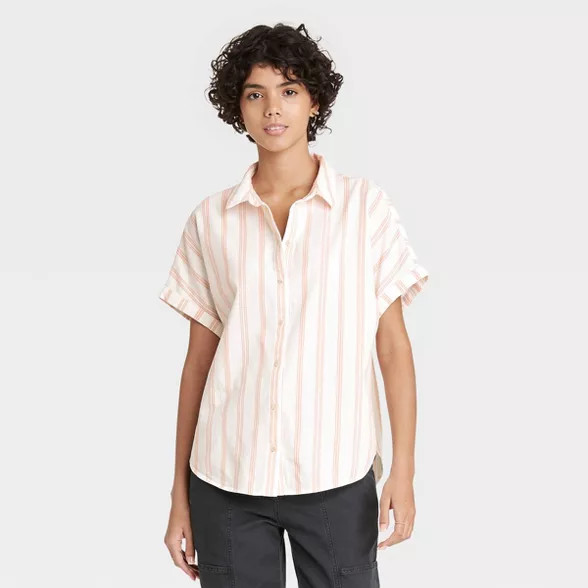 Women's Dolman Short Sleeve Button-Down Shirt - Universal Thread™ | Target