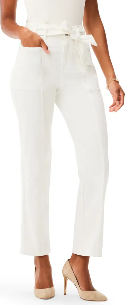 NIC+ZOE Tie Waist Straight Leg Ankle Jeans | Nordstromrack | Nordstrom Rack