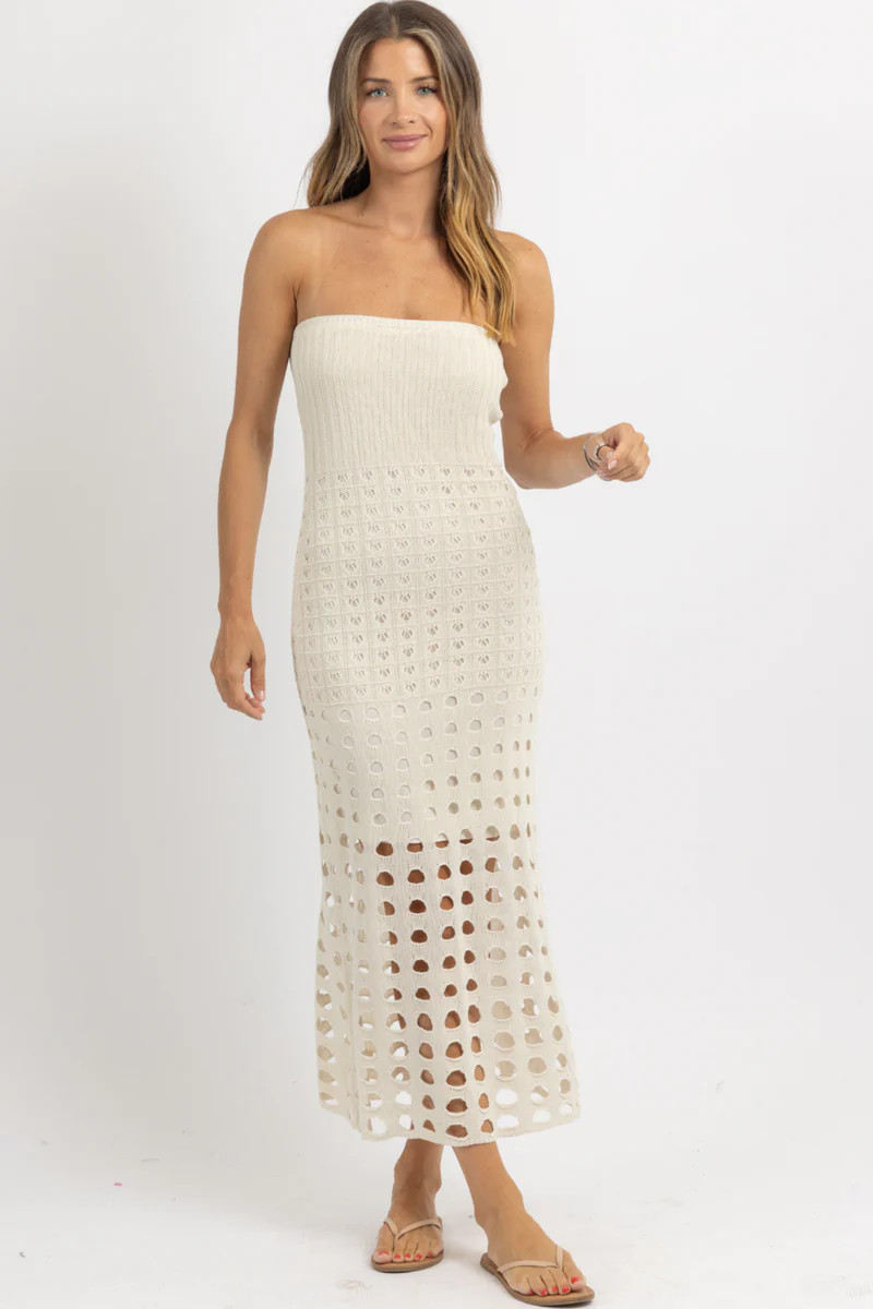 AIELA LINED CROCHET DRESS *BACK IN STOCK* | L'ABEYE