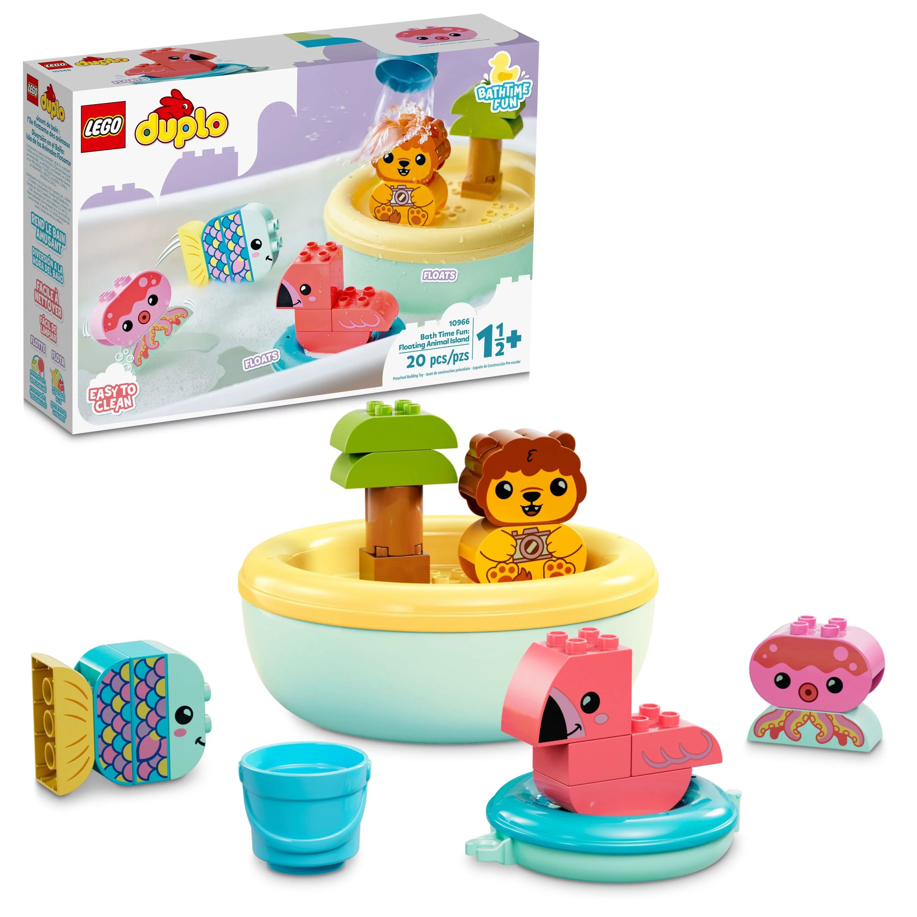 LEGO DUPLO Bath Time Fun: Floating Animal Island 10966 Bath Toy for Babies and Toddlers 1.5 plus ... | Walmart (US)