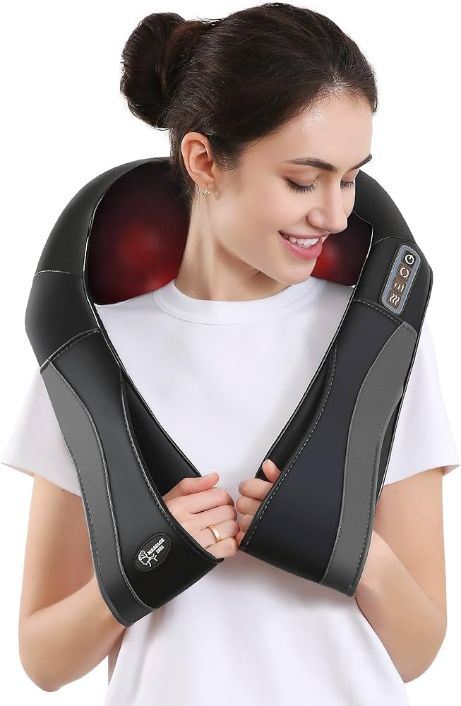 Back Neck Shoulder Massager with Heat, Shiatsu Electric Deep Tissue 3D Kneading Massagers for Rel... | Amazon (US)
