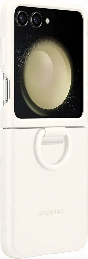 SAMSUNG Galaxy Official Silicone Case with Ring for Z Flip5, Cream | Amazon (US)