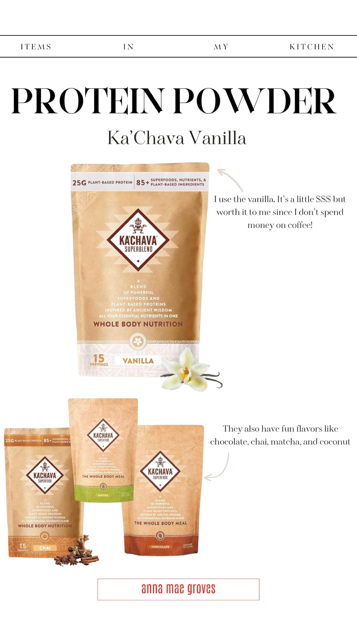 The protein powder I use every day - it’s more $$$ but I think it’s worth it! Multiple flavors available. 

#LTKFitness #LTKHome #LTKOver40