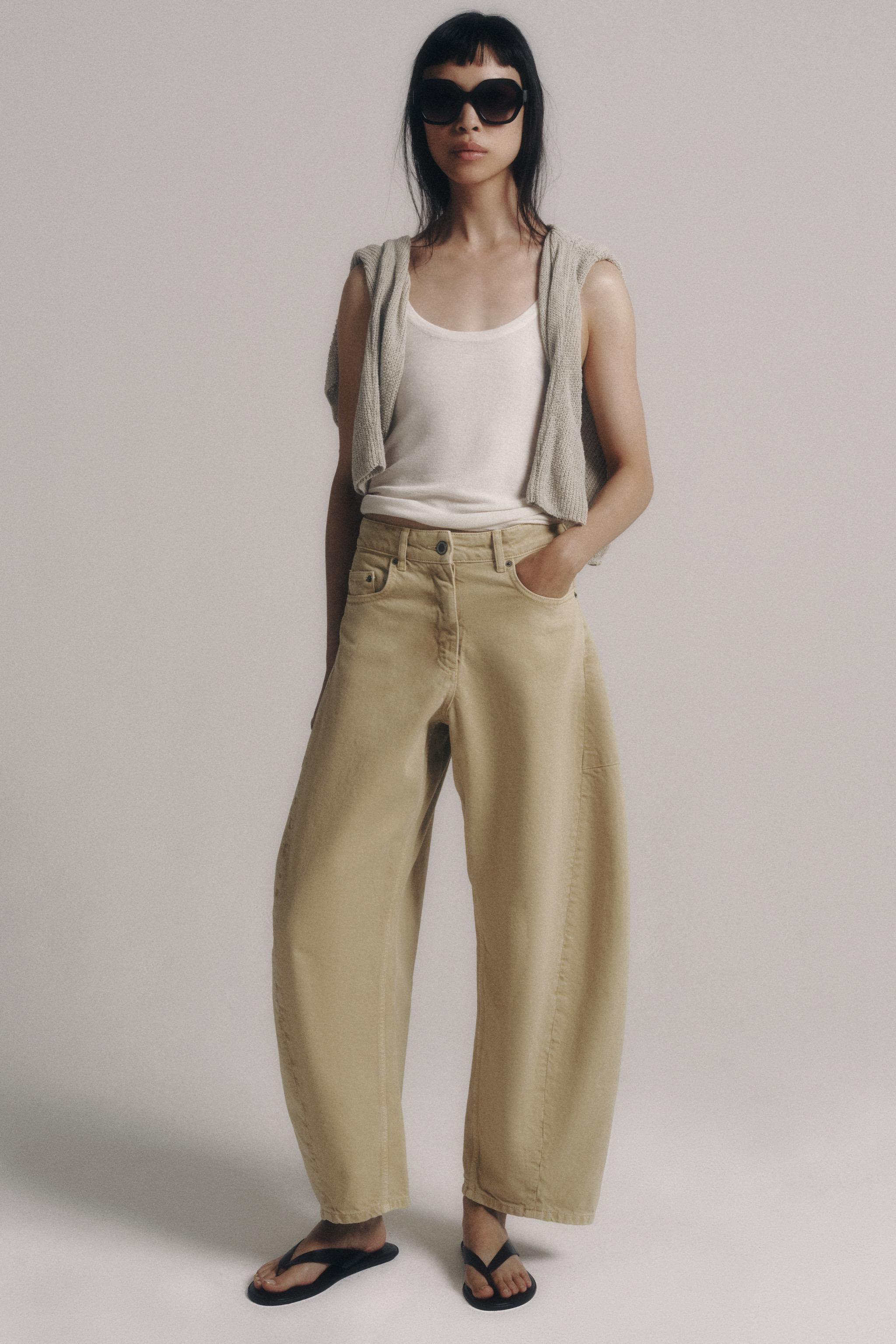 ZW COLLECTION MID-RISE BALLOON JEANS | Zara US
