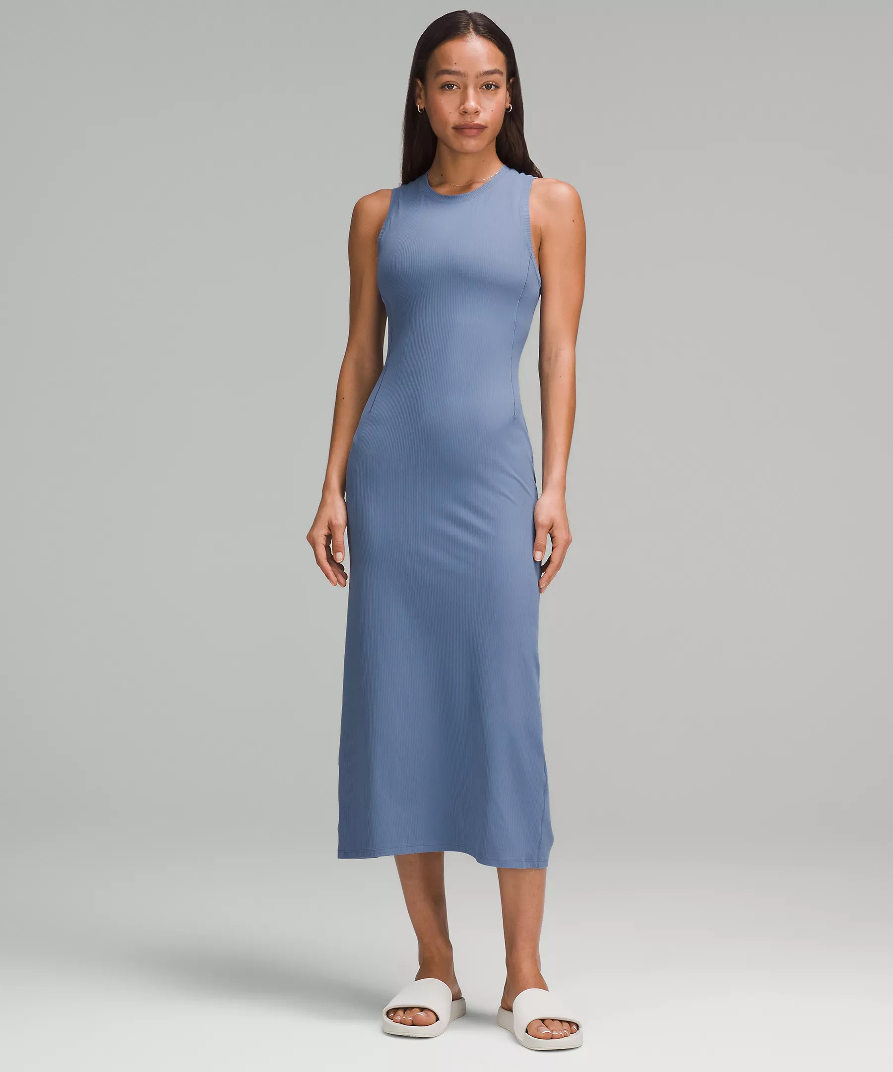 All Aligned Ribbed Midi Dress | Women's Dresses | lululemon | Lululemon (US)