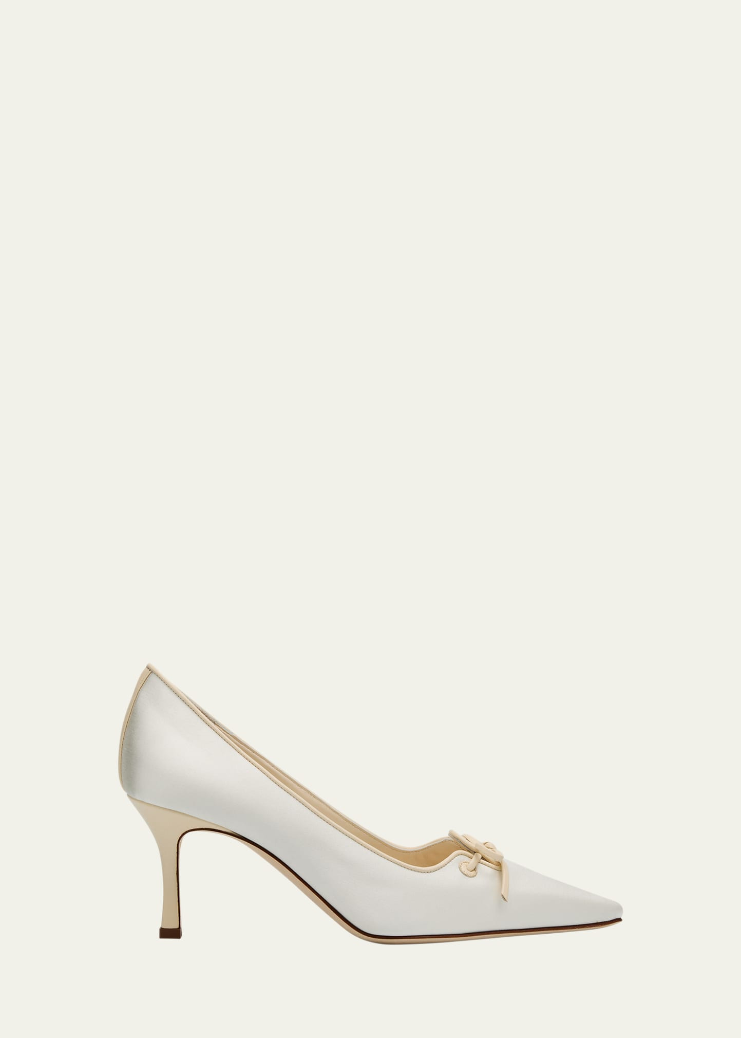 Manolo Blahnik Zaman Silk Lace-Up Pumps | Bergdorf Goodman