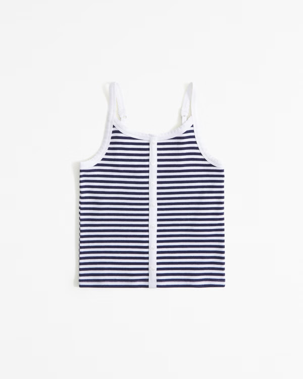 essential button-through rib cami | Abercrombie & Fitch (US)