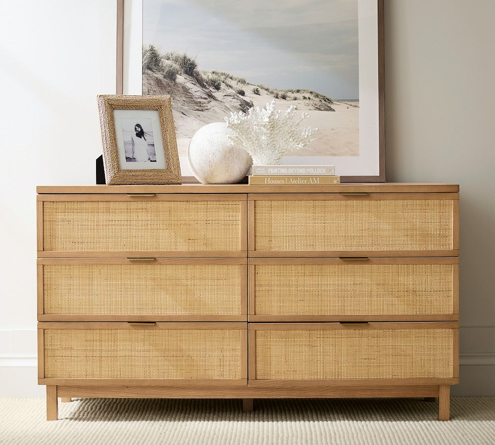 Westly Cane 6-Drawer Dresser (60") | Pottery Barn (US)