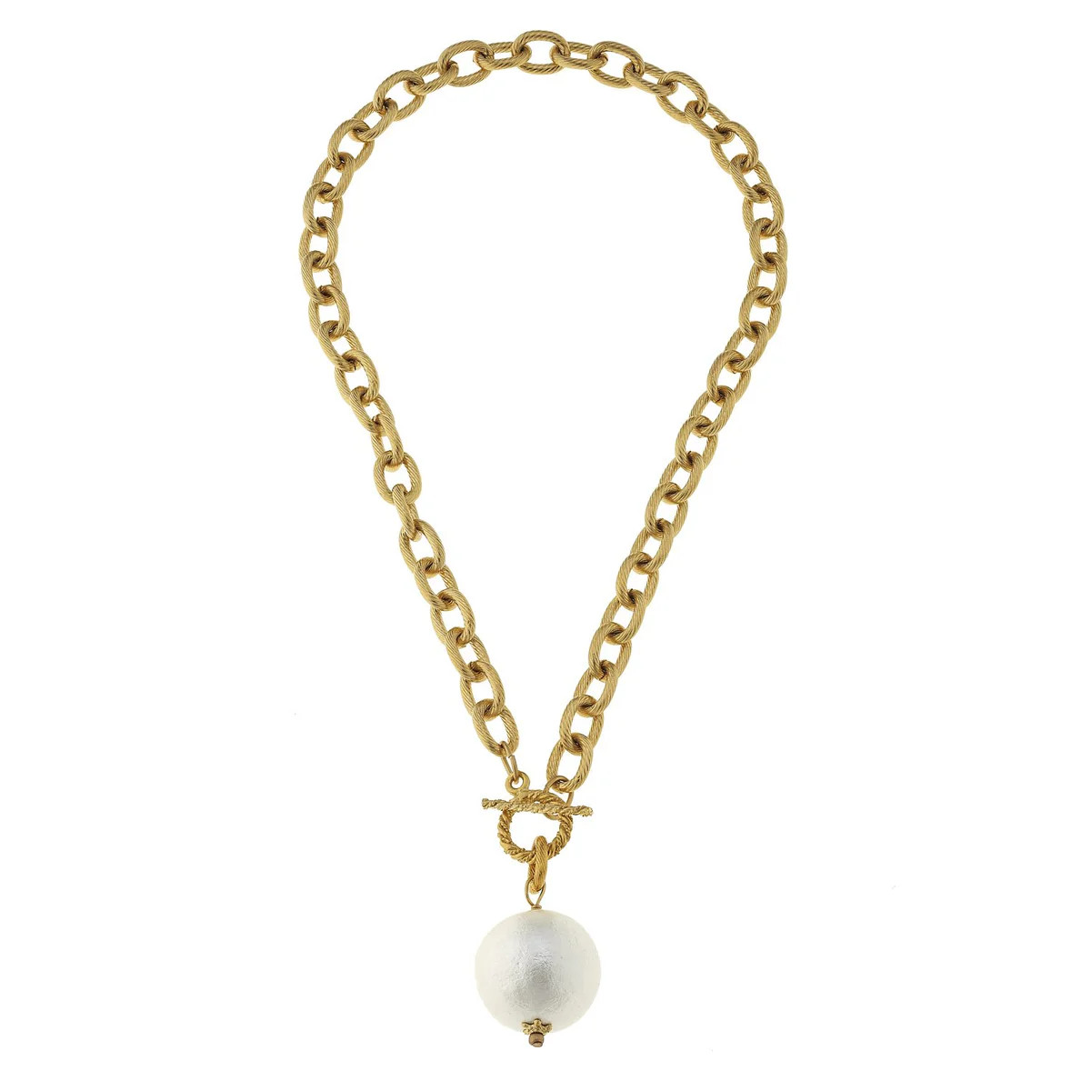 Cotton Pearl Toggle Necklace | Susan Shaw