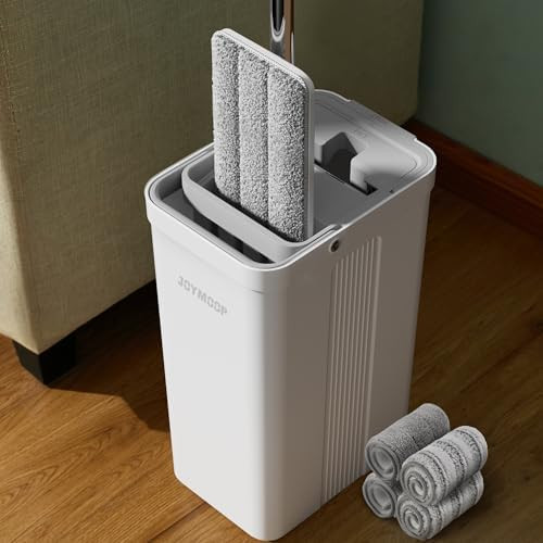 JOYMOOP Mop and Bucket Set with Wringer, Flat Mops for Floor Cleaning, Wall Mop Cleaner with Long... | Amazon (US)