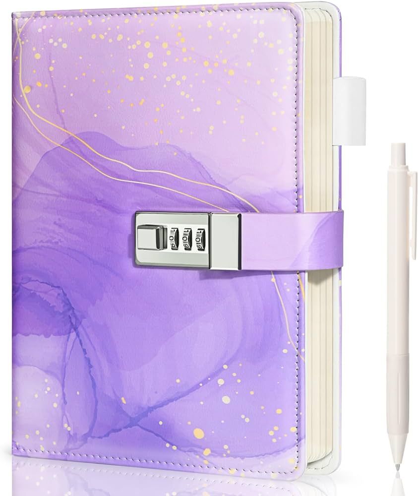 Beadsky Diary with Lock for Girls, A5 Password Refillable Lined Journal Kit Locked Diary, Cute St... | Amazon (US)