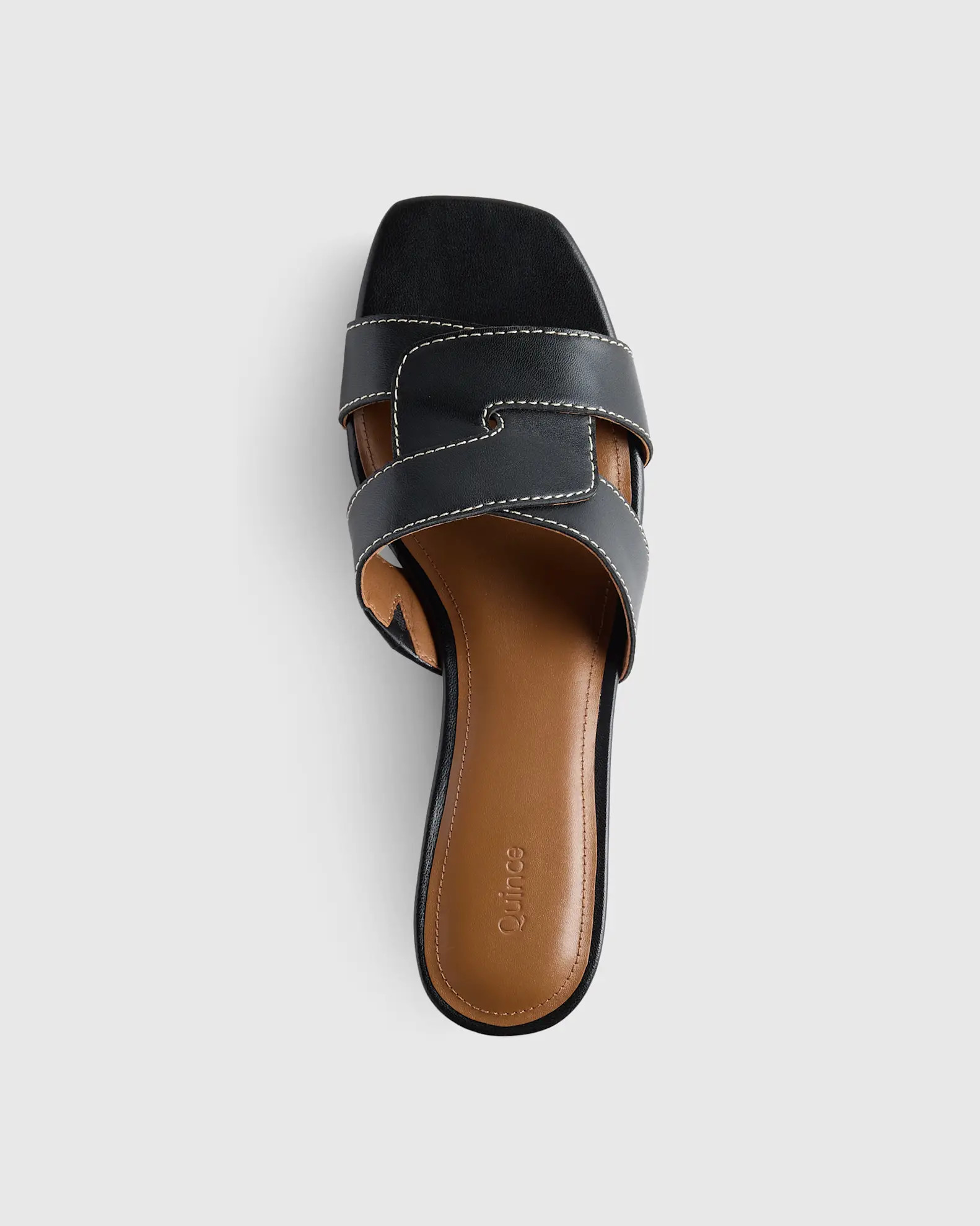 Italian Leather 35mm Wood Block Heel Mule | Quince
