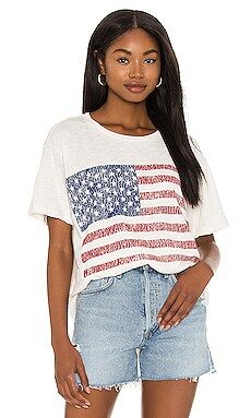 Show Me Your Mumu Cooper Tee in American Flag Graphic from Revolve.com | Revolve Clothing (Global)