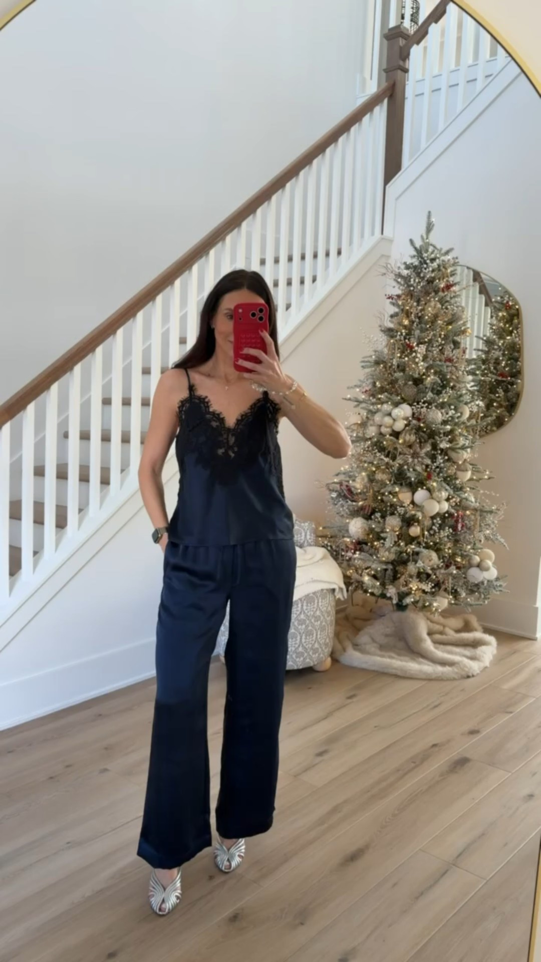 Date night outfit inspo, matching set, satin pants and top, tank top, annabrstylee

#LTKOver40 #LTKootd #LTKSeasonal