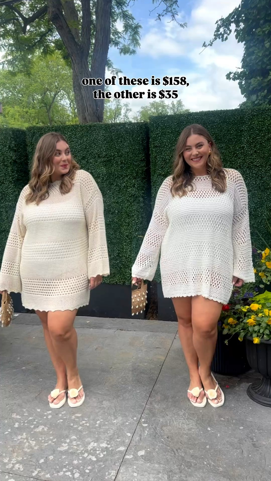 Wearing size XXL in @Cupshe coverup (on left) & 1X in coverup on right. @Target sandals

#LTKSeasonal #LTKMidsize #LTKSwim