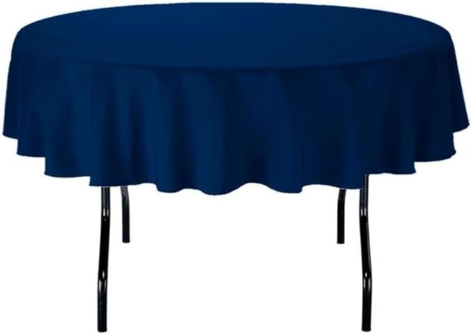 Gee Di Moda Tablecloth - 70" Inch Round Tablecloths for Circular Table Cover in Navy Blue Washabl... | Amazon (US)