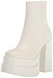 Steve Madden Women's Cobra Fashion Boot, White Leather, 9 | Amazon (US)
