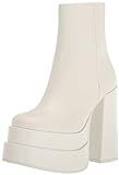 Steve Madden Women's Cobra Fashion Boot, White Leather, 9 | Amazon (US)