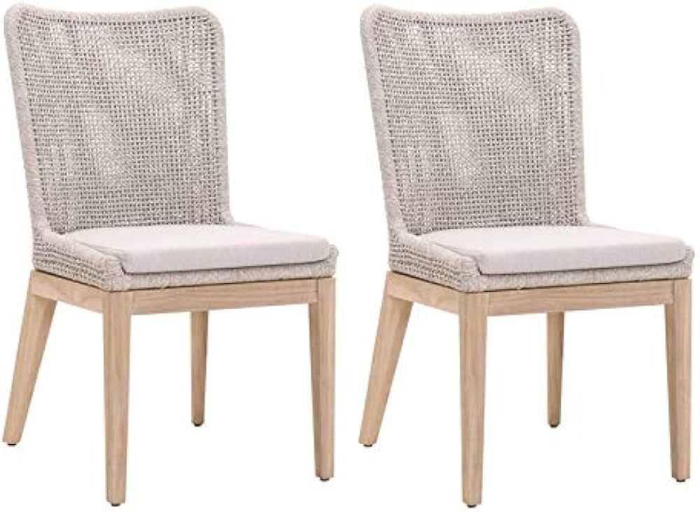 Star International Furniture Woven Fabric Outdoor Dining Chair - Gray/Set of 2 | Amazon (US)
