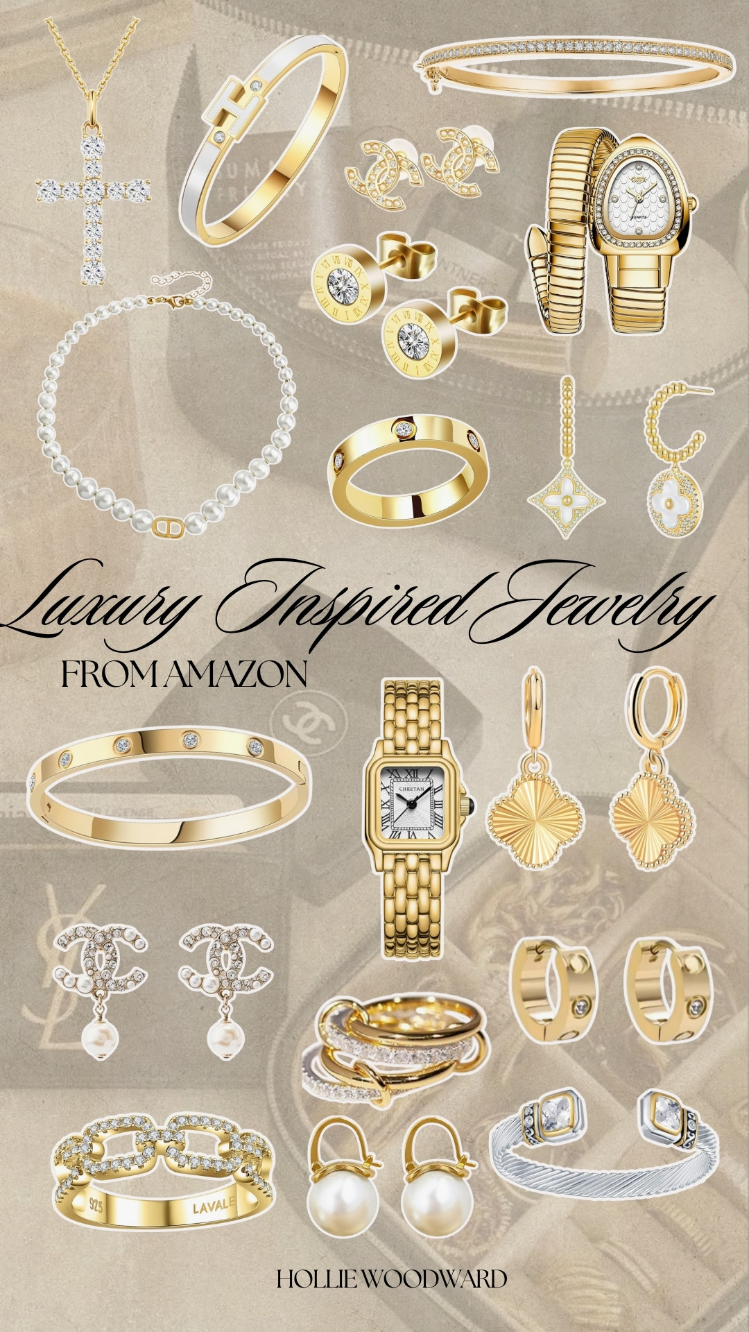 affordable luxury inspired jewelry pieces from amazon ✨ 

 