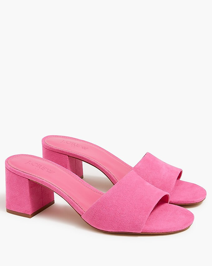 Sueded block-heel sandals | J.Crew Factory