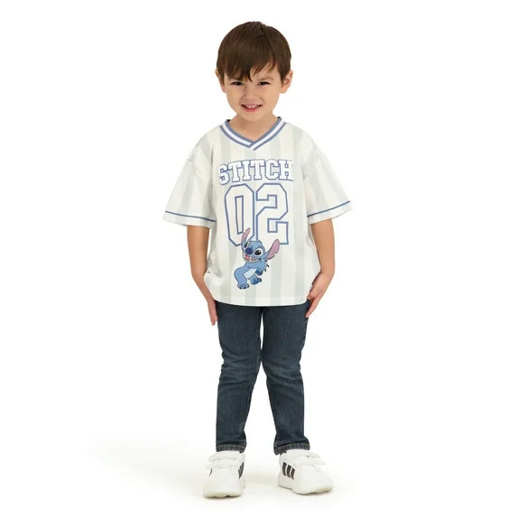Stitch Toddler Boy Short Sleeve Jersey, Sizes 12 Months-5T | Walmart (US)