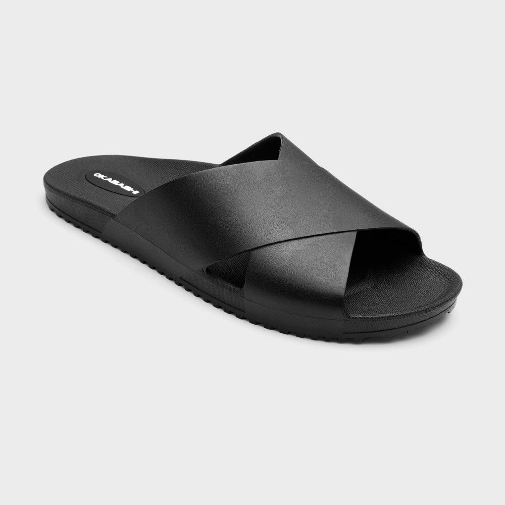 Women's Maddox Sustainable Crossband Slide Sandals - Okabashi Black L | Target